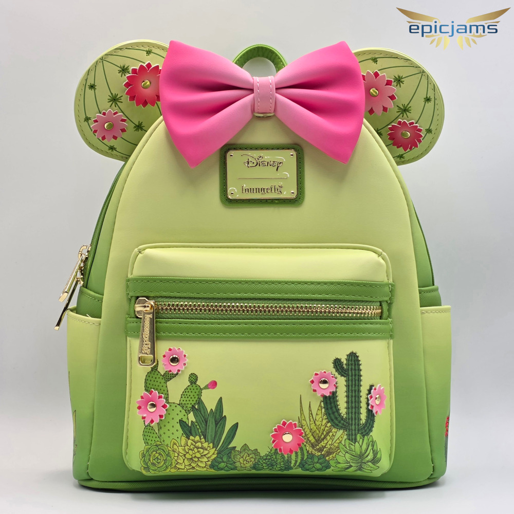 Loungefly Disney Minnie Mouse Cacti Ears Mini Backpack New